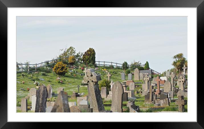Broadchurch scene St Andrews church, Clevedon Framed Mounted Print by mark humpage