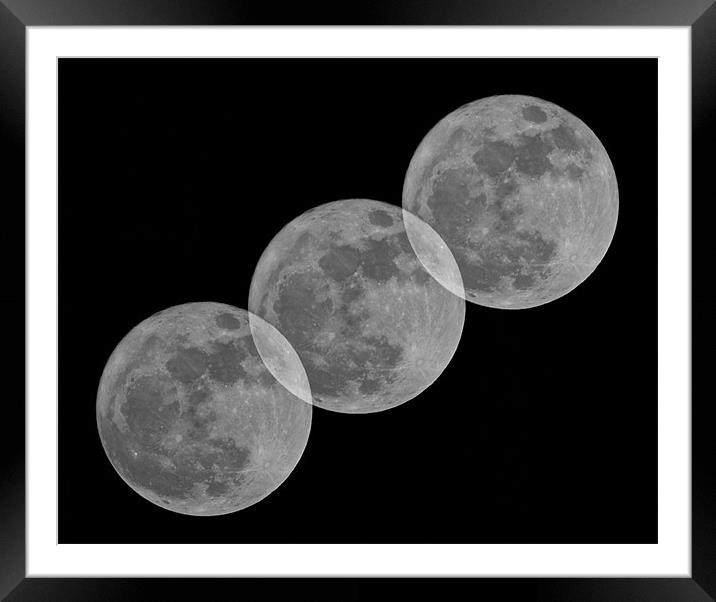Triple Moon Framed Mounted Print by mark humpage