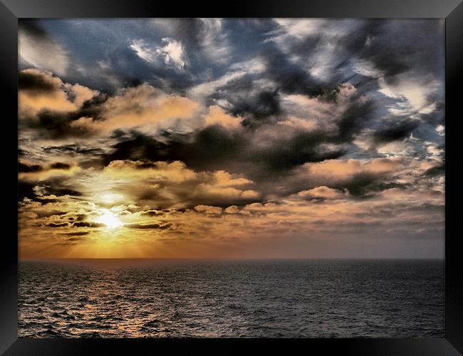 Dramatic Seaset Framed Print by mark humpage