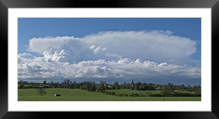 Village Storm Framed Mounted Print by mark humpage