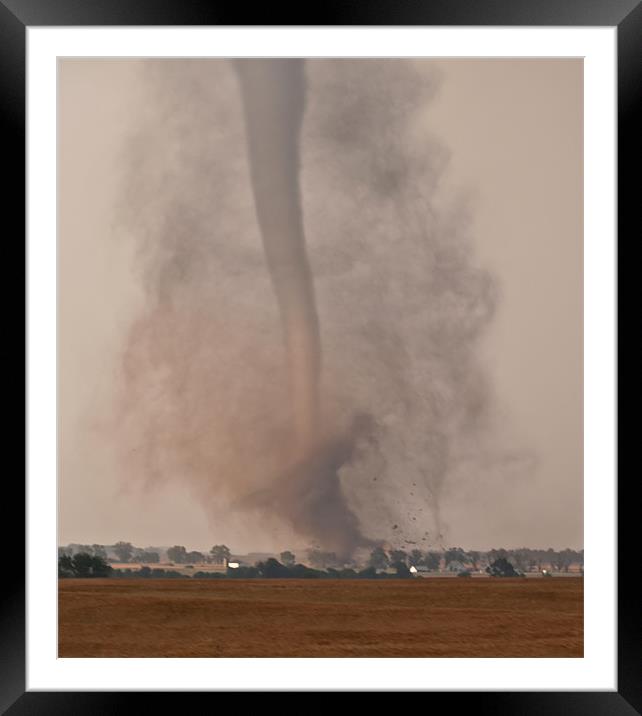 Tornado Touchdown Framed Mounted Print by mark humpage