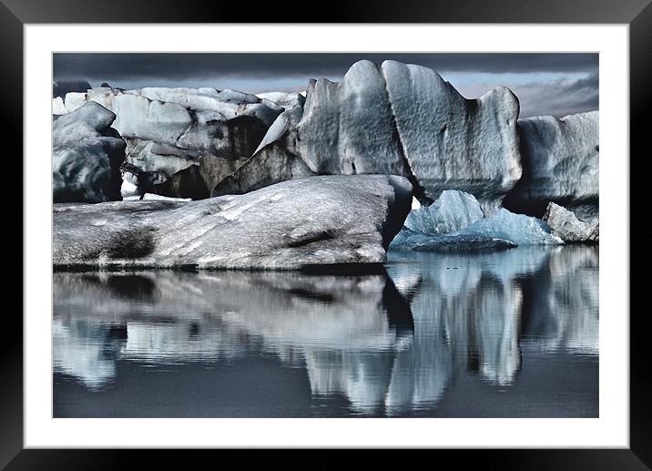 Iceberg Reflections Framed Mounted Print by mark humpage