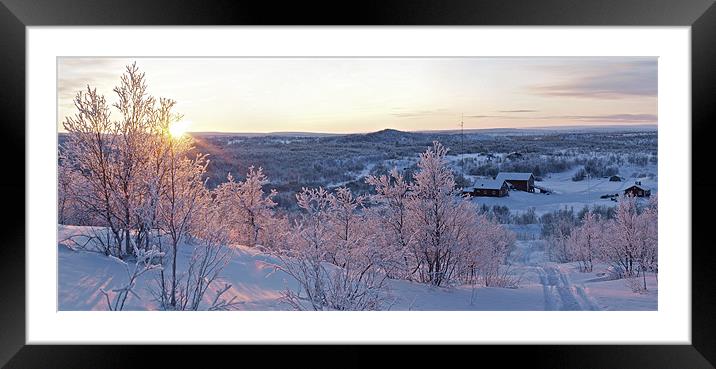 Sunrise Frozen Framed Mounted Print by mark humpage