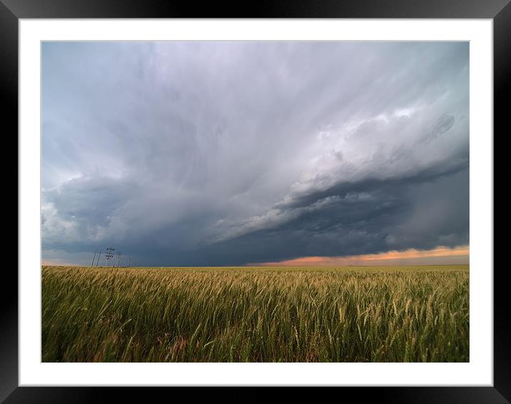 Kansas Storm Field Framed Mounted Print by mark humpage