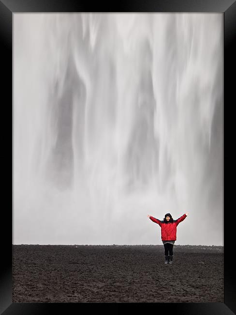 Waterfall Giant Framed Print by mark humpage