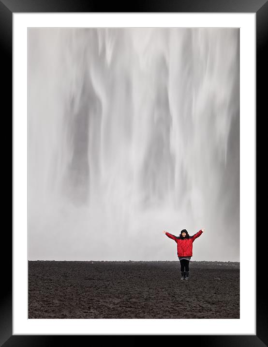 Waterfall Giant Framed Mounted Print by mark humpage