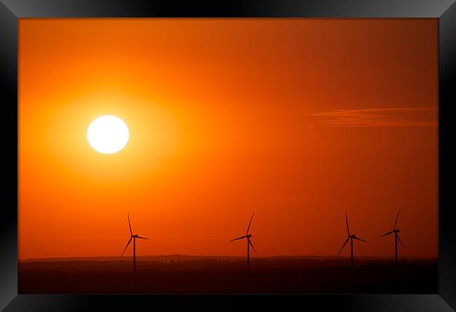 Wind Farm Set Framed Print by mark humpage