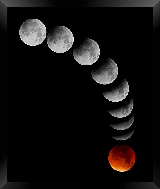  Lunar Eclipse Montage Framed Print by mark humpage
