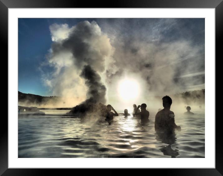 Blue Lagoon Iceland Framed Mounted Print by mark humpage