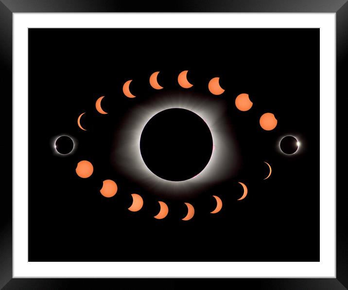 Solar Eclipse Montage Framed Mounted Print by mark humpage