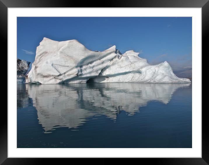 Iceland Iceberg reflections  Framed Mounted Print by mark humpage