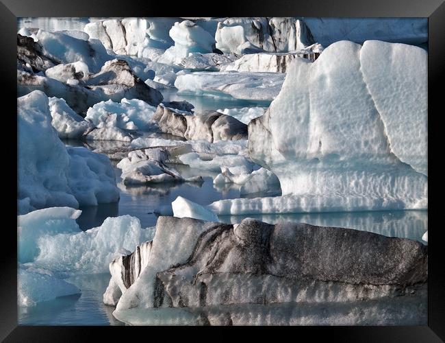 Iceland Icebergs Framed Print by mark humpage