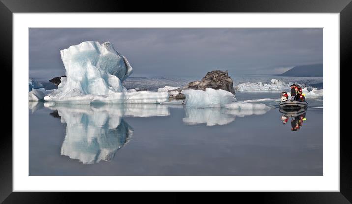 Iceland Iceberg reflection Framed Mounted Print by mark humpage