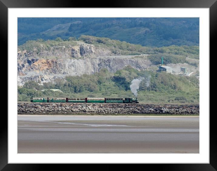 Steam Train North Wales Framed Mounted Print by mark humpage