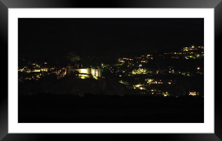 Harlech at night Framed Mounted Print by mark humpage