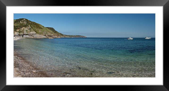 Devon Sea, Boats and Beach Framed Mounted Print by mark humpage