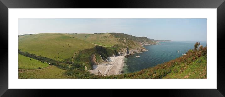 Devon Hills Beach and Sea Framed Mounted Print by mark humpage
