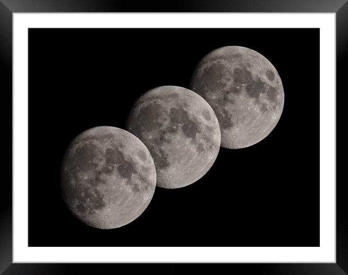 Triple Moon  Framed Mounted Print by mark humpage
