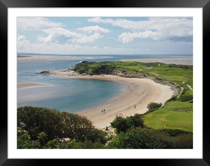 North Wales Coast with sand and sea Framed Mounted Print by mark humpage