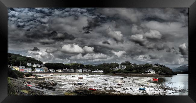 North Wales boats and harbour Framed Print by mark humpage