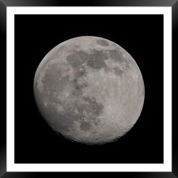 Moon in sky Framed Mounted Print by mark humpage