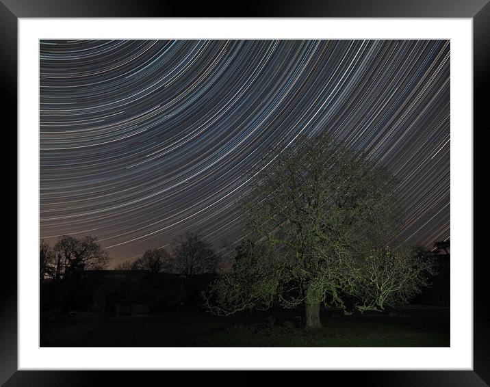 Easter stars over conker tree Framed Mounted Print by mark humpage