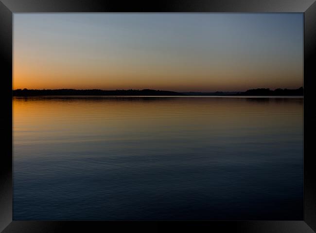 Sunset on Rutland Water Framed Print by Brett Trafford