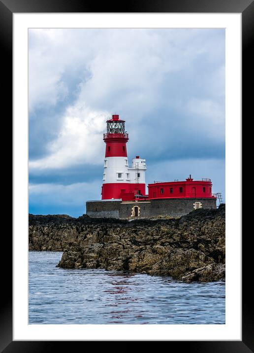 Longstone Lighthouse, Farne Islands, Northumberland, UK. Framed Mounted Print by Peter Jarvis