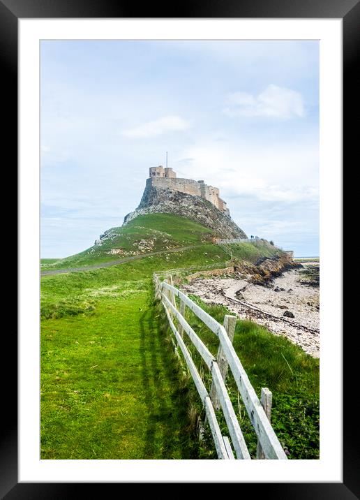 Lindisfarne Castle, Holy Island, Northumberland, UK. Framed Mounted Print by Peter Jarvis