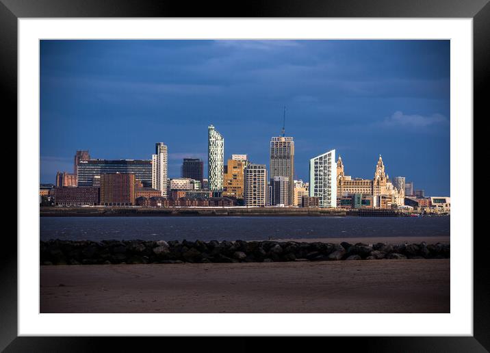 Liverpool Waterfront Framed Mounted Print by Peter Jarvis