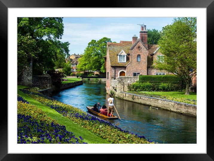 River Stour at Canterbury Framed Mounted Print by Peter Jarvis