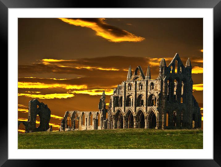 Whitby Abbey Framed Mounted Print by Peter Jarvis