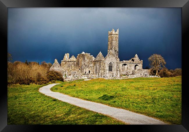 Quin Abbey Framed Print by Peter Jarvis