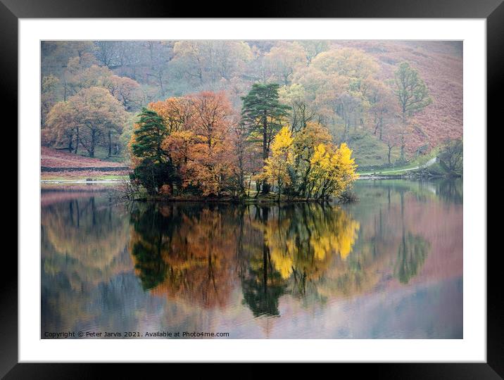 Autumn at Rydal Water Framed Mounted Print by Peter Jarvis