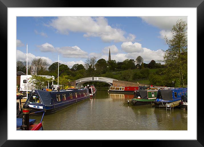 Canal Boats At Braunston Locks Framed Mounted Print by Bill Simpson