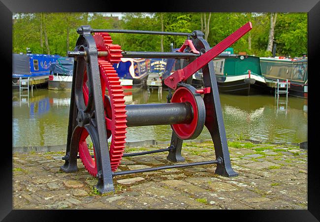 Winch at Braunston Colour Framed Print by Bill Simpson