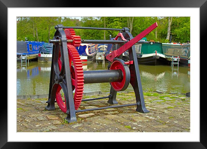 Winch at Braunston Colour Framed Mounted Print by Bill Simpson