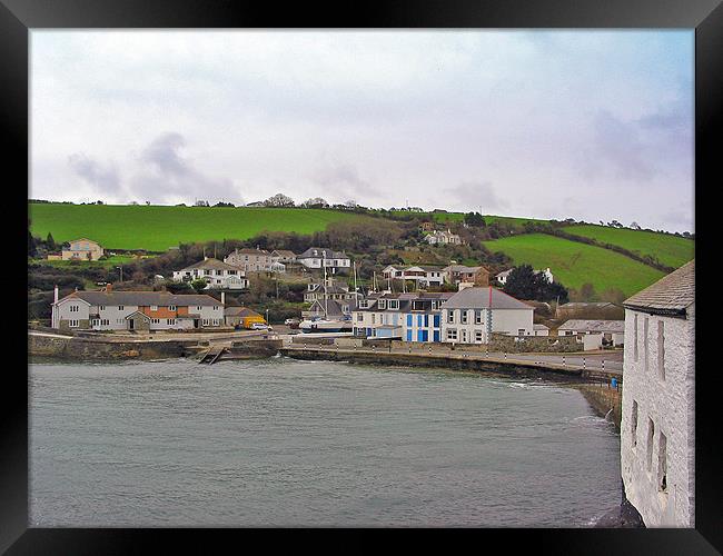 Cornish Seaside Village Framed Print by Bill Simpson