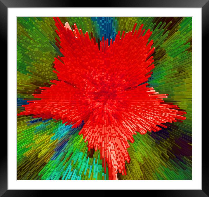 Extruded Coloured Meadow Buttercup Framed Mounted Print by Bill Simpson