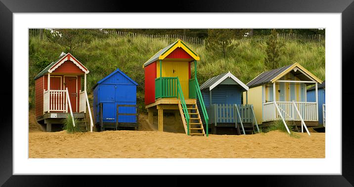 Beach Huts at Wells Next to Sea 1 Framed Mounted Print by Bill Simpson