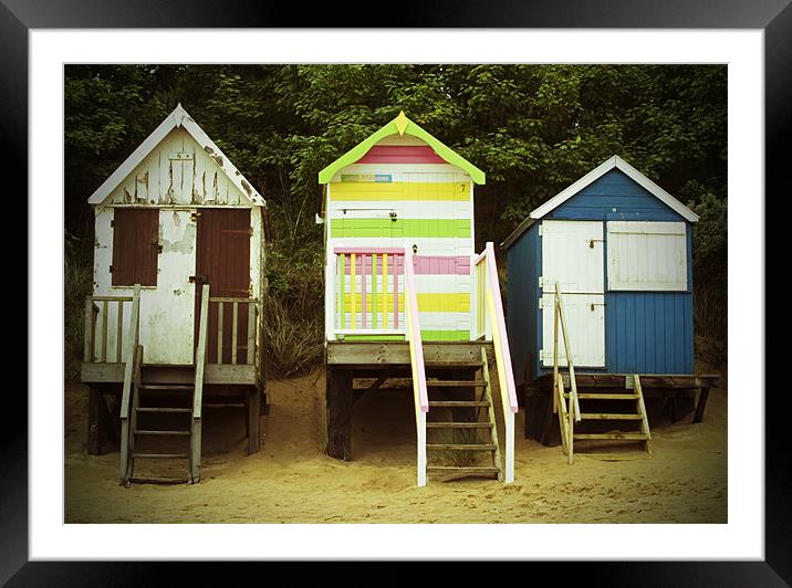 Beach Huts at Wells Next to Sea 3 Framed Mounted Print by Bill Simpson