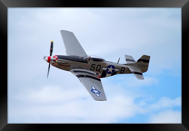 Mustang P51 Portrait Framed Print by Bill Simpson