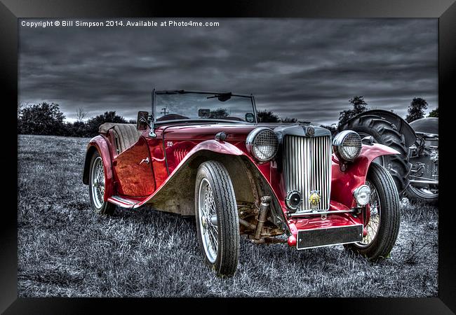 MG T Midget Framed Print by Bill Simpson