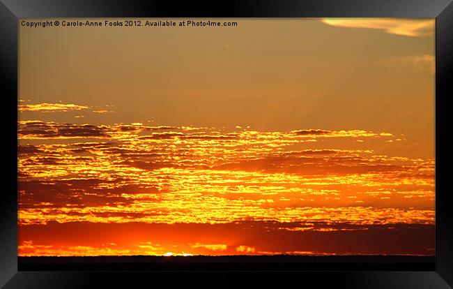Sunrise at Lake Mungo Framed Print by Carole-Anne Fooks