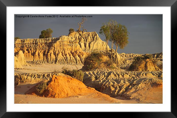 Sunset at Lake Mungo Framed Mounted Print by Carole-Anne Fooks