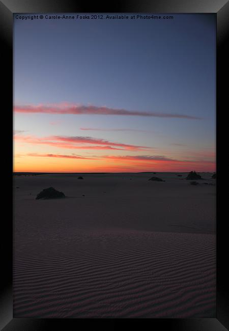 Before Sunrise at Mungo Framed Print by Carole-Anne Fooks