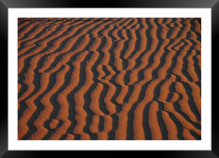 Dune Pattern Framed Mounted Print by Carole-Anne Fooks