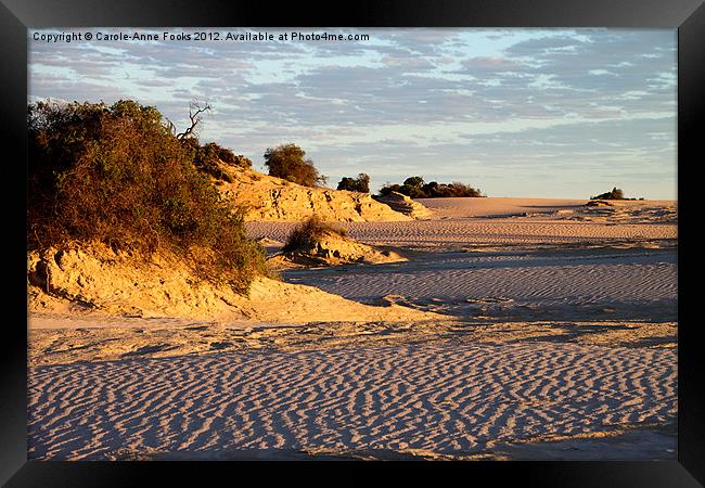 Dunes at Sunrise, Mungo Framed Print by Carole-Anne Fooks