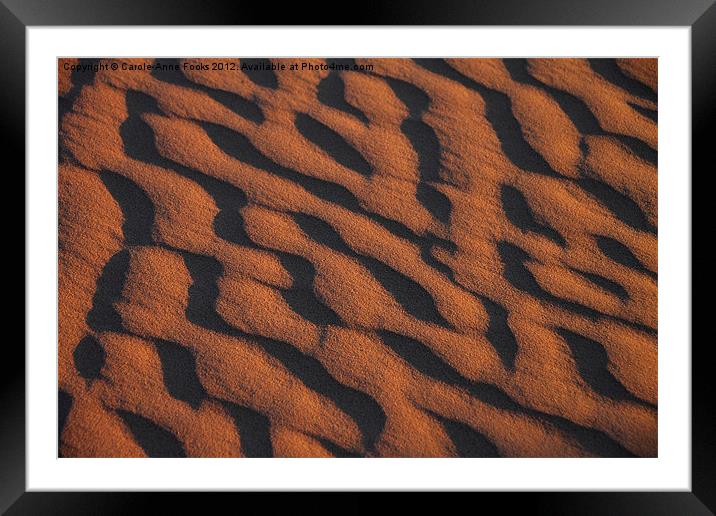 Dune Pattern Detail Framed Mounted Print by Carole-Anne Fooks