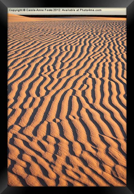 Dunes after Sunrise Framed Print by Carole-Anne Fooks